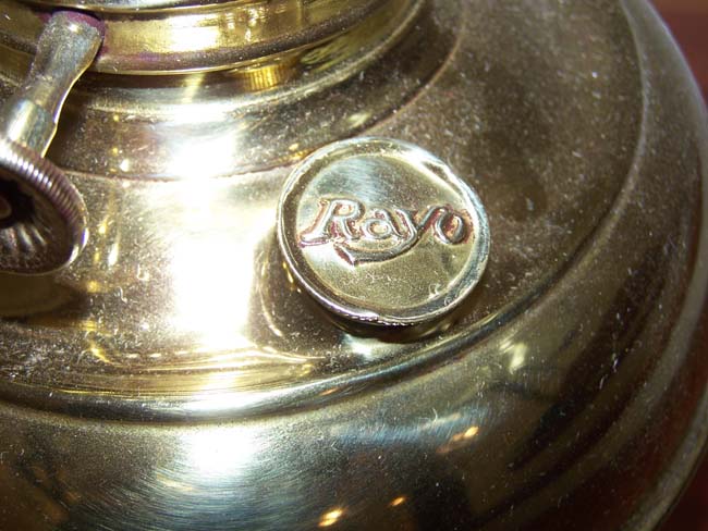 An American Brass Oil Lamp made by RAYO circa 1883, now electrified — image 2